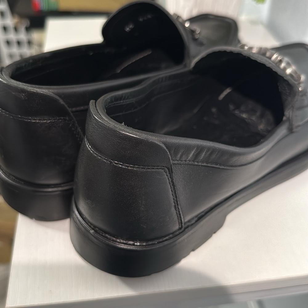 Salvatore Ferragamo Mens David Cancino Bit Loafers Shoes Black Leather Size 9.5 - Picture 12 of 15